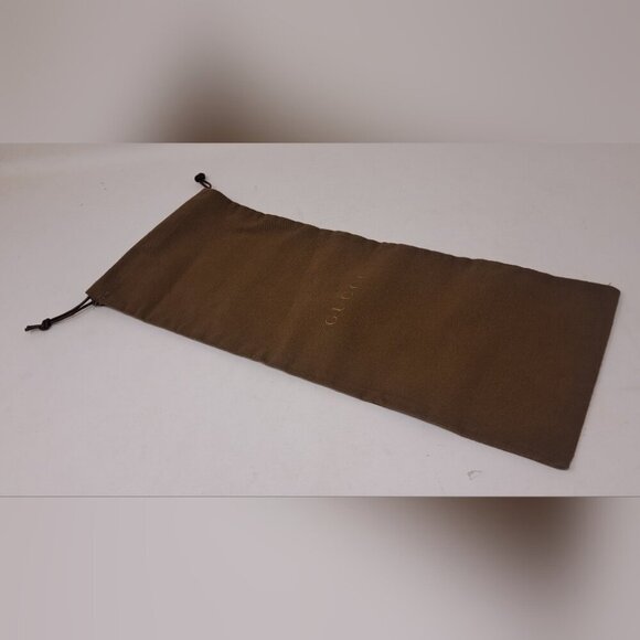 Gucci Drawstring Bag Storage Dust Travel Brown Vintage Y2K HQ 16" x 6.5" - Picture 1 of 8
